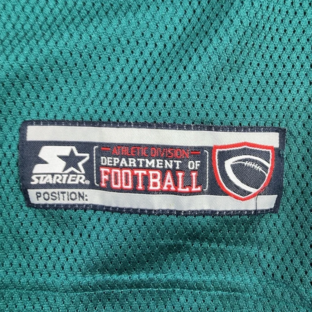 Starter Jersey Shirt Boys 10-12 Green 92 Mesh Football Team Graphic V Neck